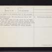 Dumbuie, NS47NW 1, Ordnance Survey index card, page number 2, Verso