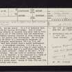 Erskine, North Barr, Old Bar Castle, NS47SE 46, Ordnance Survey index card, page number 1, Recto