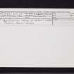 Dumbarton Castle, St Patrick's Chapel, NS47SW 5.1, Ordnance Survey index card, Recto