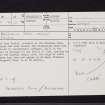 Formakin Park Castle, NS47SW 46, Ordnance Survey index card, page number 1, Recto