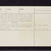 Knockinhaglish, NS48SE 2, Ordnance Survey index card, page number 2, Verso
