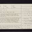 Cameron Muir, NS48SE 3, Ordnance Survey index card, Recto