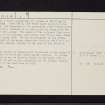 Drumsargad Castle, NS65NE 1, Ordnance Survey index card, page number 2, Verso