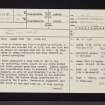 Cadder, NS67SW 16, Ordnance Survey index card, page number 1, Recto