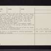 Sir John De Graham's Castle, NS68NE 1, Ordnance Survey index card, page number 3, Recto