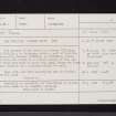 Coldoch Broch, NS69NE 6, Ordnance Survey index card, Recto