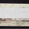 Sanquhar Castle, NS70NE 3, Ordnance Survey index card, page number 2, Verso