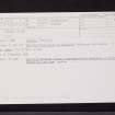 Dalzell House, NS75SE 1, Ordnance Survey index card, Recto