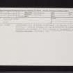 Darngaber Castle, NS75SW 5, Ordnance Survey index card, Recto