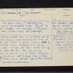 Woodend Loch, NS76NW 3, Ordnance Survey index card, page number 1, Recto