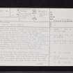Auchincloich, NS77NE 1, Ordnance Survey index card, page number 1, Recto