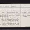 St Thomas's Well, NS79SE 52, Ordnance Survey index card, page number 1, Recto