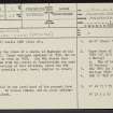 Boghouse, NS82SE 2, Ordnance Survey index card, page number 1, Recto