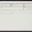 Douglas, NS83SW 7, Ordnance Survey index card, Recto