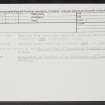 Douglas, NS83SW 7, Ordnance Survey index card, Recto