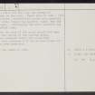 Lanark Castle, NS84SE 13, Ordnance Survey index card, page number 4, Verso