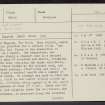 Torwood, Tappoch Broch, NS88SW 1, Ordnance Survey index card, page number 1, Recto