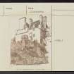 Dunipace, Herbertshire Castle, NS88SW 2, Ordnance Survey index card, Recto