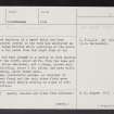 Alva, NS89NE 3, Ordnance Survey index card, page number 1, Recto