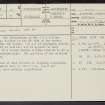 Lamington, NS93SE 27, Ordnance Survey index card, page number 1, Recto