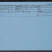 Torphichen, No. 8 The Square, NS97SE 45, Ordnance Survey index card, Recto