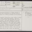 Kinneil, NS98SE 15, Ordnance Survey index card, page number 1, Recto