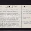 Cowden Castle, NS99NE 1, Ordnance Survey index card, page number 1, Recto