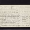 Cuninghar, NS99NW 1, Ordnance Survey index card, page number 1, Recto
