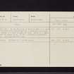 Eliston Hill, NS99NW 2, Ordnance Survey index card, Recto