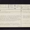 Stanshiel Rig, NT00SE 8, Ordnance Survey index card, page number 1, Recto