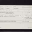 Tweedsmuir, Giant's Grave, NT02SE 2, Ordnance Survey index card, Recto