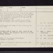 Castle Greg, NT05NE 1, Ordnance Survey index card, page number 3, Recto