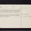 House Of The Binns, NT07NE 4, Ordnance Survey index card, page number 2, Verso