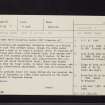Duntarvie Castle, NT07NE 9, Ordnance Survey index card, page number 1, Recto