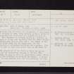 Linlithgow, Carmelite Friary, NT07NW 7, Ordnance Survey index card, page number 1, Recto