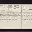 Craigton, NT09NE 13, Ordnance Survey index card, page number 1, Recto