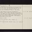Craigluscar, NT09SE 1, Ordnance Survey index card, page number 2, Verso