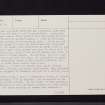 Drumelzier, NT13SW 12, Ordnance Survey index card, page number 2, Verso
