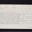 Newhall House, NT15NE 11, Ordnance Survey index card, page number 1, Recto