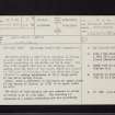 Hallyards Castle, NT17SW 7, Ordnance Survey index card, page number 1, Recto
