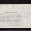 Horsburgh Castle, NT23NE 6, Ordnance Survey index card, page number 1, Recto