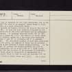 Chester Rig, Glen, NT23SE 2, Ordnance Survey index card, page number 2, Verso