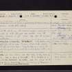 Broomhill House, NT26NE 13, Ordnance Survey index card, Recto