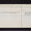 Kirkcaldy, NT29SE 23, Ordnance Survey index card, Recto