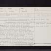 Borthwick Castle, NT35NE 1, Ordnance Survey index card, page number 1, Recto