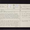 Newton, NT36NW 5, Ordnance Survey index card, page number 1, Recto