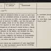 Prestongrange, Morrison's Haven, NT37SE 12, Ordnance Survey index card, page number 2, Verso