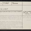 Prestongrange, Morrison's Haven, NT37SE 12, Ordnance Survey index card, page number 3, Recto
