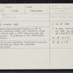 Prestonpans, Northfield House, Doocot, NT37SE 28, Ordnance Survey index card, Recto