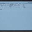 Prestonpans, Mary Murray Institute, NT37SE 70, Ordnance Survey index card, Recto